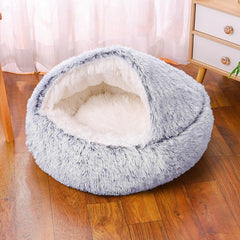 SnuggleShell - Das flauschige Hunde- und Katzenbett in Muschelform