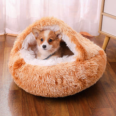 SnuggleShell - Das flauschige Hunde- und Katzenbett in Muschelform